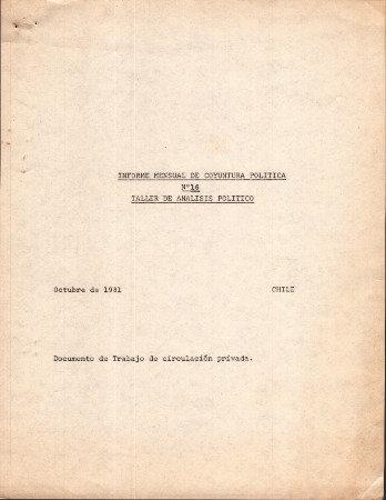 Informe mensual de coyuntura política N°16