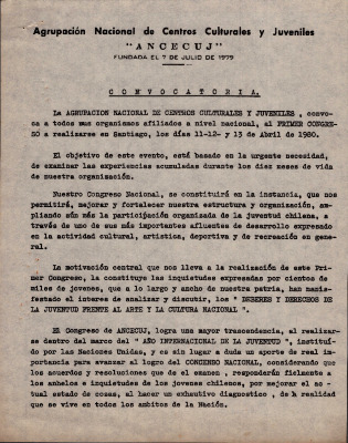 Convocatoria ANCECUJ