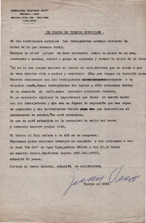 Un teatro en tiempos difíciles