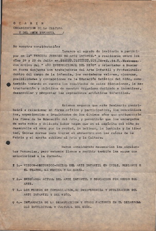 Invitación OCARIN