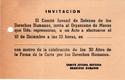 Invitación Conmemorativa