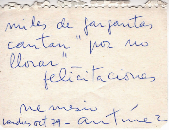 Saludo de Nemesio Antúnez