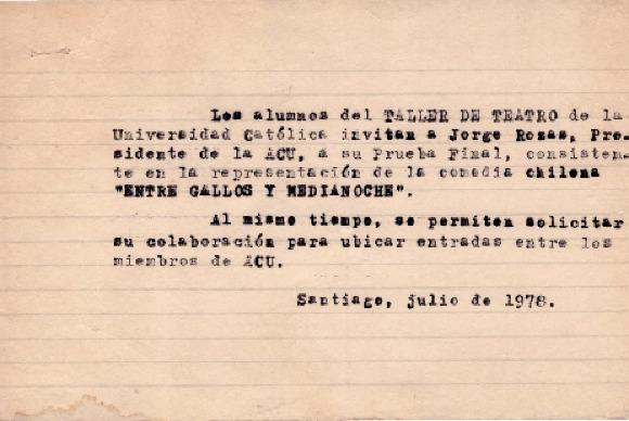 Invitación "Entre gallos y medianoche"