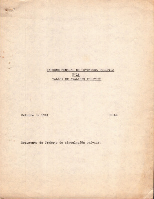 Informe mensual de coyuntura política N°16
