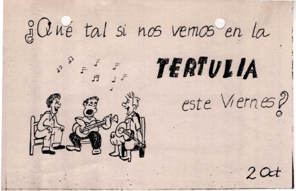 ¿Qué tal si nos vemos en la tertulia este Viernes?