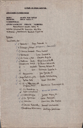 Listado de organizaciones y autoridades universitarias