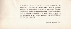 Invitación "Encuentros de Juventud y Canto"