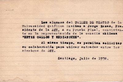 Invitación "Entre gallos y medianoche"