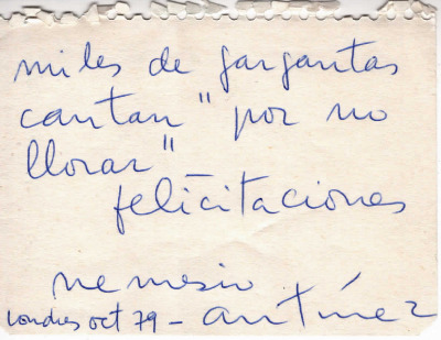 Saludo de Nemesio Antúnez