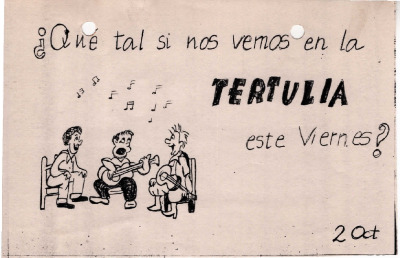 ¿Qué tal si nos vemos en la tertulia este Viernes?