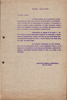 Invitación Rama de Música