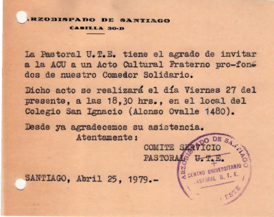 Invitación Pastoral UTE