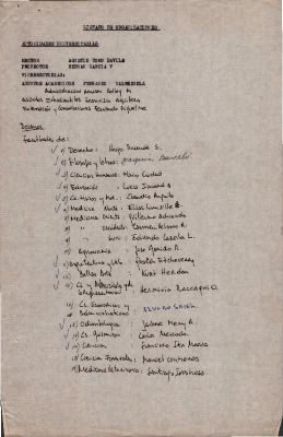 Listado de organizaciones y autoridades universitarias