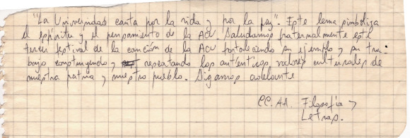 Saludo CC.AA Filosofía y Letras