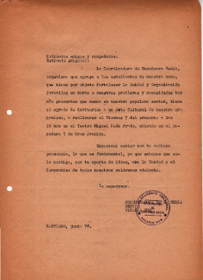 Invitación Vicaría Sur