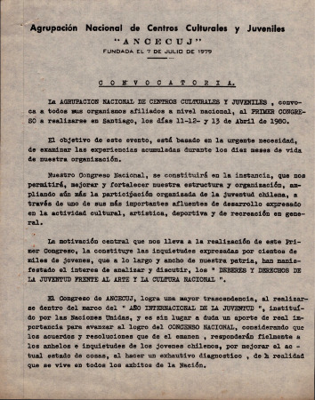 Convocatoria ANCECUJ