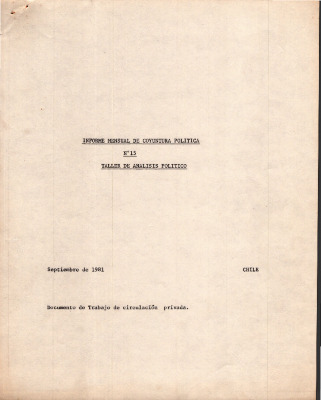 Informe mensual de coyuntura política N°15