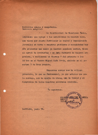Invitación Vicaría Sur