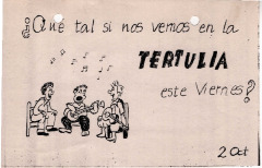 ¿Qué tal si nos vemos en la tertulia este Viernes?