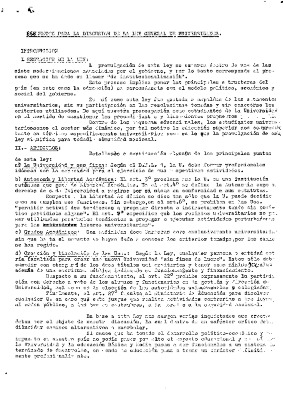 Elementos para la discusión de la Ley general de universidades 