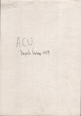 ACU proyecto de trabajo 1979