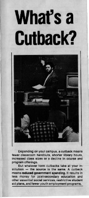 Volantes y trípticos de la Federación de Estudiantes de Alberta (Canadá)