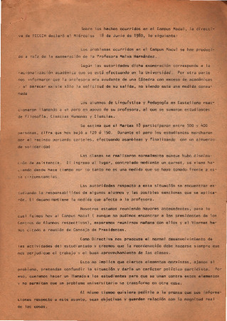 Declaración de la FECECH