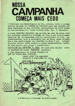 Nossa campanha comeca mais cedo