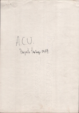 ACU proyecto de trabajo 1979