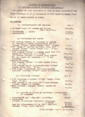 Proyecto de financiamiento 2° Festival de Teatro Universitario ACU