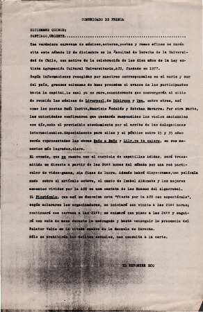 Comunicado de prensa