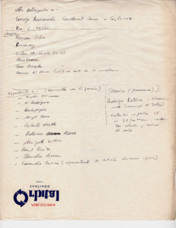 Anotaciones - "Carta entregada a / Escribirle a" 