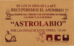 "Astrolabio" por las ondas de Radio Terra, 130 AM