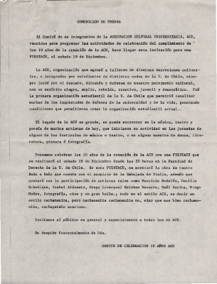 Comunicado de prensa 