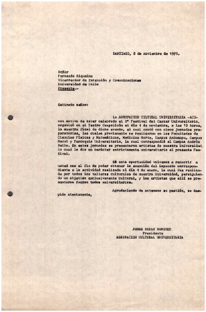 Señor Fernando Riquelme, Vicerrector de Extensión y Comunicaciones Universidad de Chile