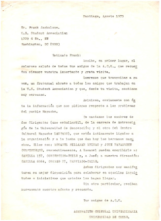 A Frank Jackalone, U.S Student Association 
