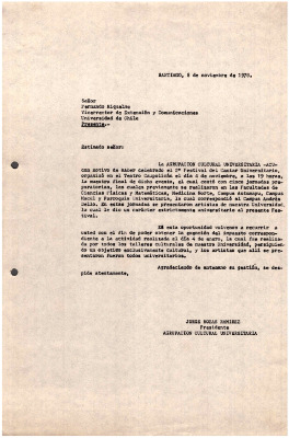 Señor Fernando Riquelme, Vicerrector de Extensión y Comunicaciones Universidad de Chile