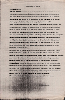 Comunicado de prensa 