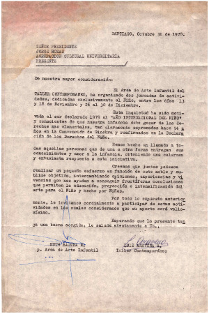Señor Presidente Jorge Rozas, Agrupación Cultural Universitaria