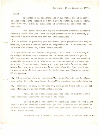 Carta a Julio