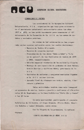 Comunicado de prensa