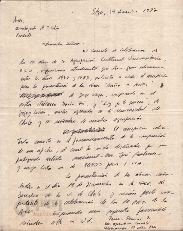 Carta a embajada de Italia