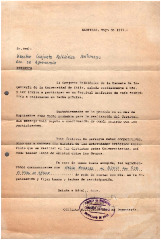 Carta del Conjunto Folclórico de Ingeniería a Conjunto Folclórico de Antumapu