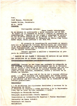 Carta a WUS Chile