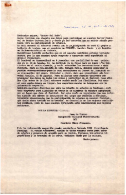Correspondencia con "Teatro el Bufo" 