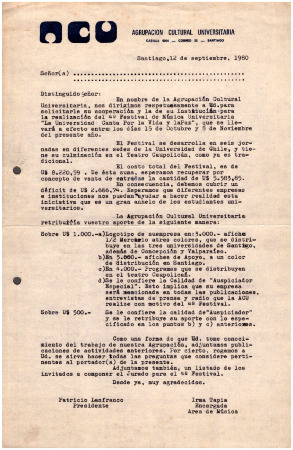 Carta tipo pidiendo apoyo a empresas e instituciones