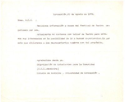 Carta de Estudiantes de medicina 