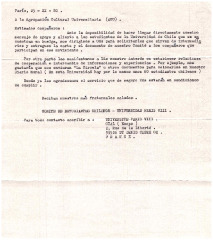 Carta de apoyo a estudiantes en huelga, desde París