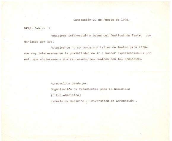 Carta de Estudiantes de medicina