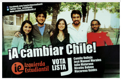 Lista "¡A cambiar Chile!" Izquierda Estudiantil Vota Lista J